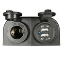 Dual Boat Caravan Car USB Cigarette Lighter Socket Splitter 12V Charger Ada