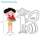4pcs Watermelon Boy DIY Stencil Cutting Dies â€‹Scrapbook Embossing Card Gift
