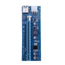 Only Card 6pin PCI-E USB3.0 1x to 16x Extender Riser Card for BTC Mining