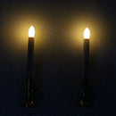 2 PCS Decorative Candle Solar Led Bulb Light With Panel Indoor Lighting On