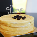 Letter Love-Pattern Cake Topper Decoration for Wedding/Engagement/Birthday