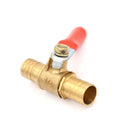 12mm Hose Barb Inline Brass Water/Air Gas Fuel Line Shut-off Ball Valve M&