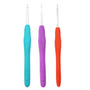 3Pc/set Crochet Hook with Soft Grip Handles Knitting Needles Aluminum 3 Size