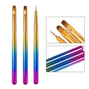 3pcs Nail Art Brush Set Nail Painting Brushes Liner Brush Nail Drawing Pen