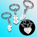 3pcs Heart Shaped Home Magnet Keychain Split Ring Pocket Keyring Holder New JUE