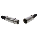 5 Pairs Male/Female 3 Pin XLR Jack Plug Miniphone MIC Audio Connector