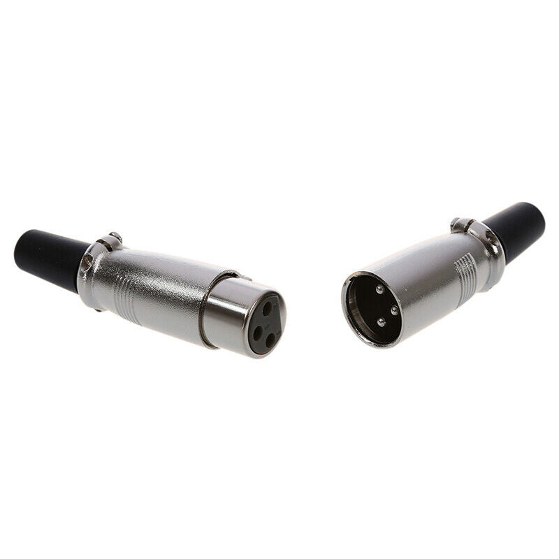 5 Pairs Male/Female 3 Pin XLR Jack Plug Miniphone MIC Audio Connector