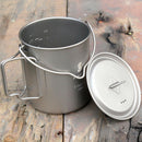 750ml Titanium Pot with Handle Camping Cookware Water Cup Tea Coffee Mug