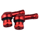 1 Pair Motorcycle Wheel Tire Valves Stem Cap Air Tire Cover 90 Degree 17mm CNC