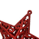 Christmas Tree Decoration Hollow Five-pointed Star Shape Glitter Ornament