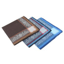 3x 100% Pure Cotton Mens Handkerchiefs Pocket Square Hankies for Formal Suit
