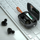 Mini Wireless Earbud Headset CVC Noise Canceling with Mic Mirror Flashlight