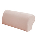 1 Pair Beige Anti-dirty Elastic Sofa Armrest Covers Armchair Slipcovers