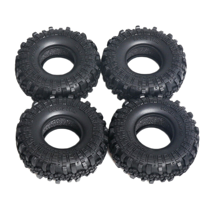 4pcs/Set Truck Car Wheel Tyre Tires Rim Black Rubber for Rock Crawler Axial