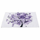Purple Tree Printed Linen Placemats for Kitchen Washable Table Mats Non-sli