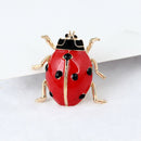 Fashion Enamel Red Ladybug Insect Brooches Beetle Pin Scarf Corsage Jewelry  Ew