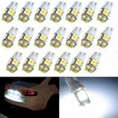 White LED Light Lamps For Car 20SMD T10 Interior Licence Plate Light Bulbs 10X