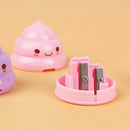 2 In 1 Cute Sharper Poop Pencil Sharpener Pen Kid Student Gift Color Random C5R3