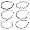 6pcs Spiral Hairstyle Accessories Simple Wavy Headband Hair Hoop Unisex Metal