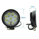 27W 9 LED Flood LED Work Light Bar Offroad Boat Car Tractor Truck SUV Fog LampMO
