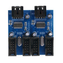 9 Pin USB Header Male 1 to 4 Female Extension Cable Card Desktop USB2.0 HUB
