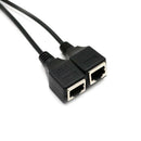 2pcs Cat 5 LAN Etherner RJ45 Male to Dual Female Splitter Extension cable