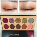 Diamond Glitter Eyeshadow Sequins MakeUp Cosmetic Pressed 10 Palette Colors Z6L2