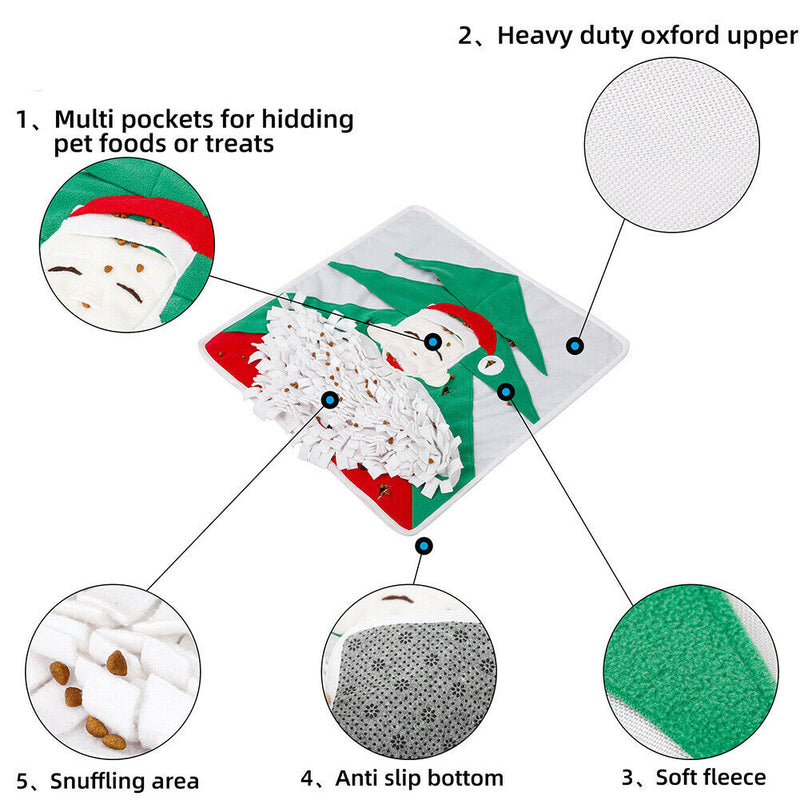 Pet Supplies Dog Training Santa Claus Sniffing Mat Christmas Toys Nose Pad A