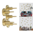5pcs Brushed Brass Coat Hook Wall Door Hanger Hat Bag Robe Hooks Hangers