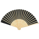 Black Silk Hand Fan Black Bamboo Ribs Hand Held Fan Personal Fan