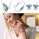 New Butterfly Jewelry Sets Necklace + Earring+Bracelet Crystal Set Fashion 3C