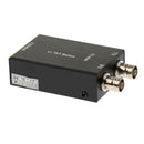 2x BNC Coax to RJ45 Ethernet Converter Media Adapter Data Transmission Black