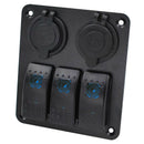 3 Gang Waterproof USB Toggle Automotive Switch Panel LED Car Marine Rocker B Gw