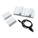 Dual Charger USB Charging Base 5V 300mA with 2 Batteries for Xbox One Controller