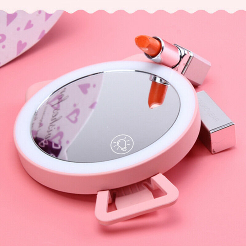 Portable Led Lighted Makeup Mirror Vanity Compact Women Pocket Mirrors Vani P7C7