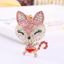 Cute Fox Rhinestone Key Chain Keyring Keychain Handbag Bag Pendant Car Deco