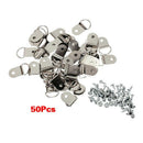50 Pcs Medium D-Ring Picture Frame Strap Hangers with Screws