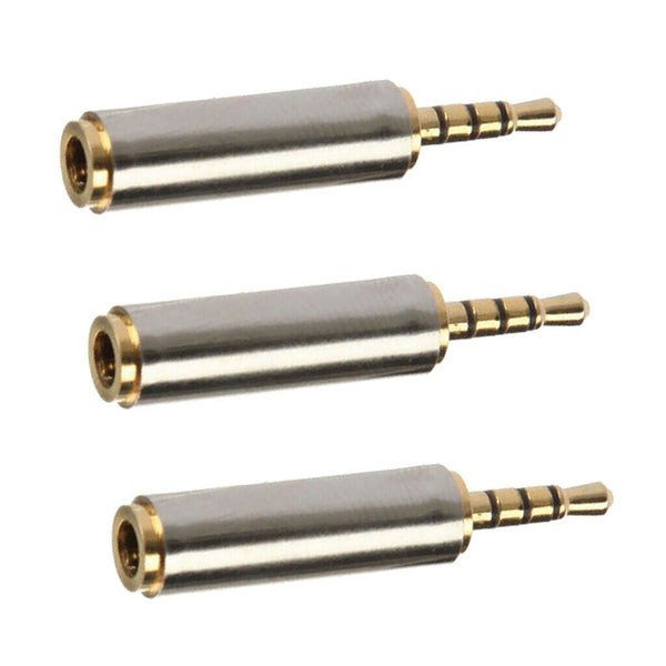 3 Pieces Headphone Audio Adapter Plug 2.5mm Male to 3.5 (1/8 inch) Female