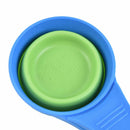 1Pc Collapsible Pet Scoop Silicone Measuring Cups Sealing Clip 2 in 1 ScoopSEAU
