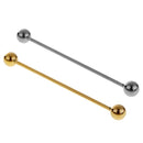 2pcs Lapel Collar Tie Pin Stud Barbell Bar Clip Clasp Brooch Screw End Pin