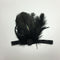 Pitch Black Feather Flapper Dress Costume Hairband Bridal Headpiece 1920's