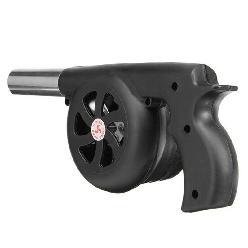 Outdoor Cooking BBQ Fan Air Blower For Barbecue Fire Bellows Hand Crank Too C6G8