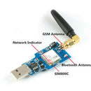 Usb To Gsm Serial Gprs Sim800C Module Bluetooth Computer Control + Antenna