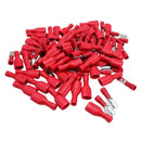 100Pcs Red Male&Female Insulated Crimp Spade Terminal Car Wire Connector  f f