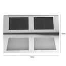 2pcs Waterproof 4 LED Solar Power Wall Lamps Garden Yard Fence Path Night Lights