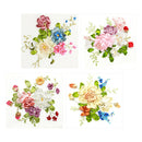 4pcs Ribbon Embroidery Kit DIY Wall Decor  Work Embroidery Frameless