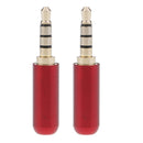 2Pcs/set 3.5mm Male Repair headphone Stereo Jack Plug Metal Audio Soldering &