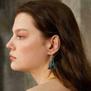 1Pair Delicate Colored Glass Earrings Women Creative Triangle Sector Earrin G3X5