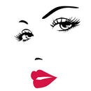 1Pcs Sexy Eyelashes Red Lips Wall Stickers Living Room Bedroom Decoration De Nw