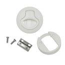 6Pcs 2" Round Locking Flush Pull Latch Hatch Lift Key Boat Door Deck White